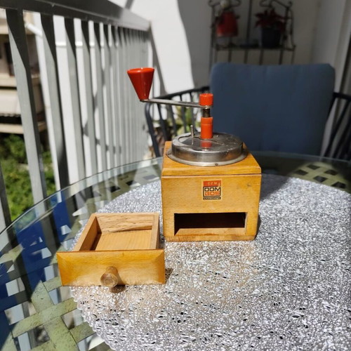 DomGos Vintage Coffee Mill used, Polish manual grinder