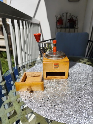DomGos Vintage Coffee Mill used, Polish manual grinder