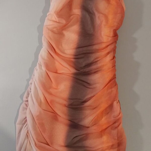 Bershka dress orange size XS new see-through