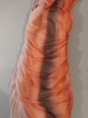 Bershka dress orange size XS new see-through