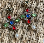 Dangling earrings like new, multicolored