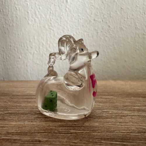 Kinder Joy chicken figure new with transparent dice
