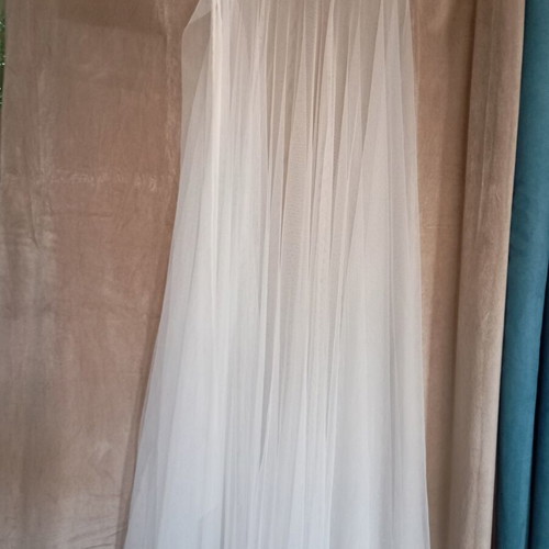 Tulle Tunic white with satin ribbon one size new