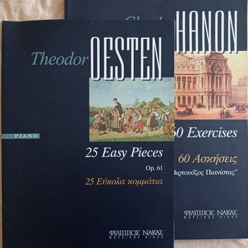 Piano exercise books like new, set of 2 with CD included