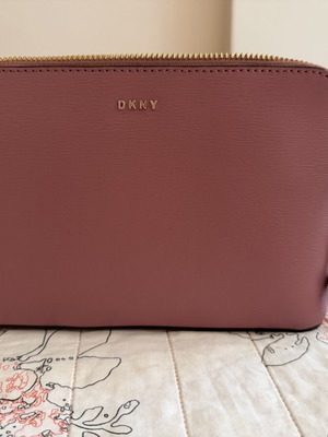 DKNY small leather shoulder bag, dusty pink