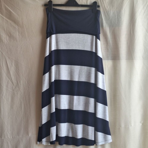 Gap Medium Striped Maxi Skirt 2-in-1 Dress like new, grey and blue