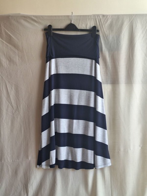 Gap Medium Striped Maxi Skirt 2-in-1 Dress like new, grey and blue