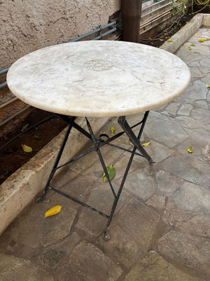 Τραπέζι βεράντας/κήπου μεταχειρισμένο με μάρμαρο 75x75x73 ύψος