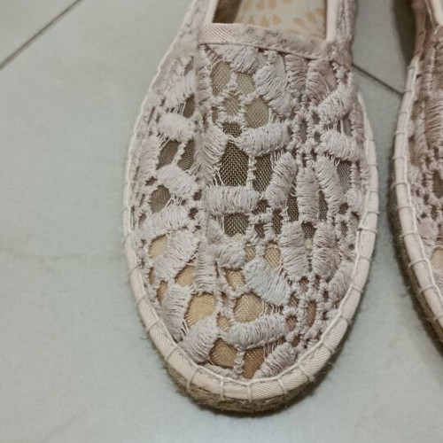 Marks & Spencer espadrilles with lace, size 38, soft pink