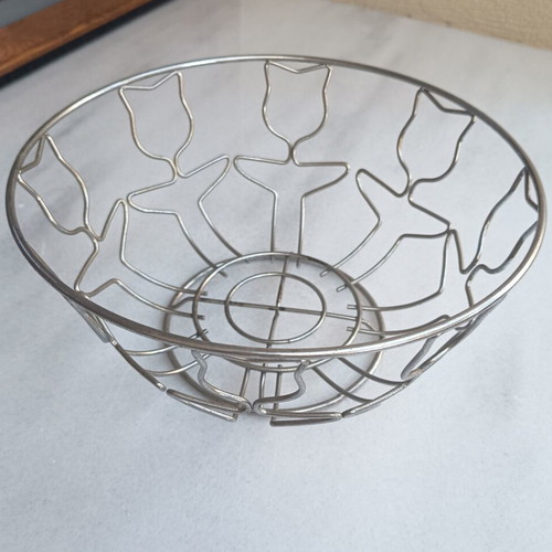Metal fruit bowl inox like new