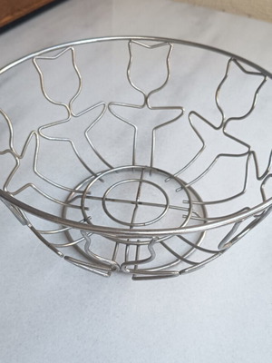 Metal fruit bowl inox like new