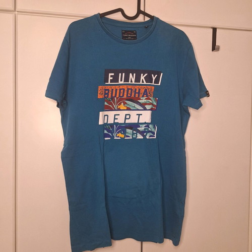 Funky Buddha men's short-sleeve blue t-shirt like new, size S