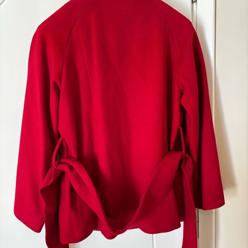 Zara wool coat used, red, size S