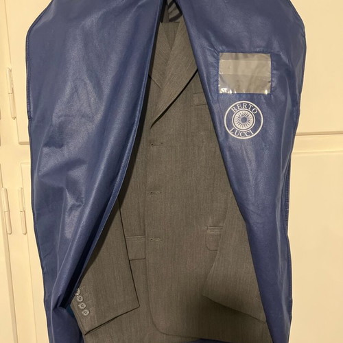 Berto Lucci Milano Formal Suit new, gray, jacket No58, trousers No50