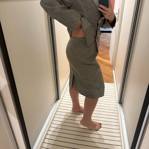 Pencil skirt used from vintage Juanita Sabbadini suit gray