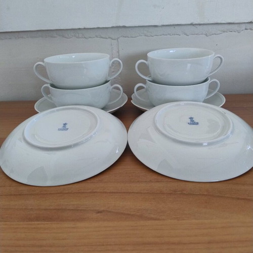 A.K.Kaizer Germany set of 4 luxury porcelain consommé bowls like new