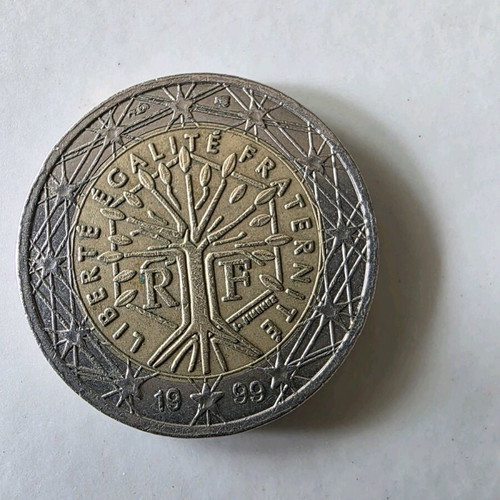 2 Euro Coin France 1999 used, Liberté Egalité Fraternité