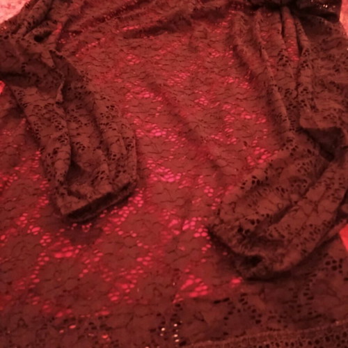 Lace blouse used, size XL, black and red