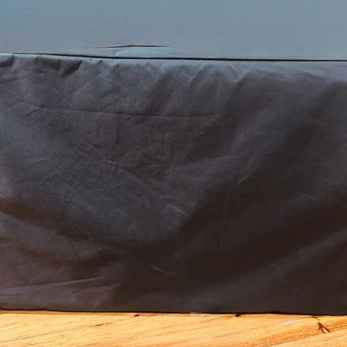 Portable folding massage bed with vinyl mattress, wooden frame