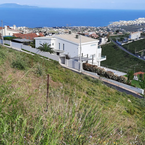 Land 1,003 m² in Neos Voutzas with sea view, within city plan