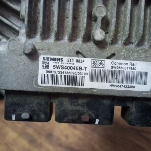 Engine computer for Peugeot 307 used, 5WS40045B-T, SW9650517980, 9647423380