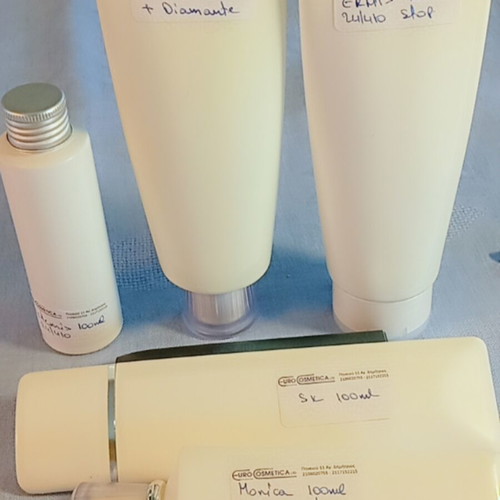 Plastic travel cosmetic containers set of 5 new