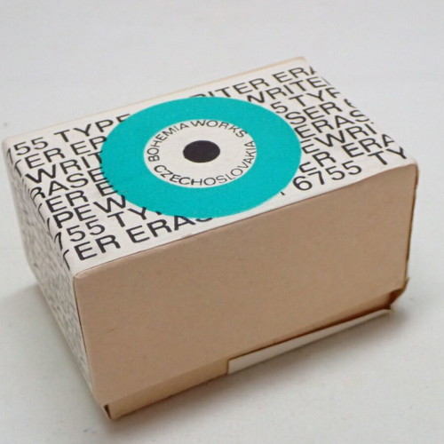 Bohemian Works Blacksum 6755 typewriter erasers, sealed box, Czechoslovakia