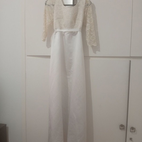 Wedding dress for pregnant women, size XXL, white lace