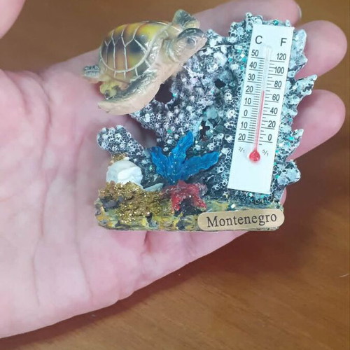 Decorative Table Souvenir with Thermometer Montenegro, like new