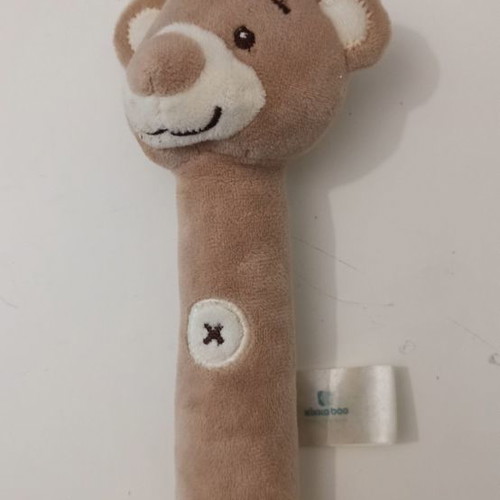 Kikka Boo bear squeaker toy and teether used