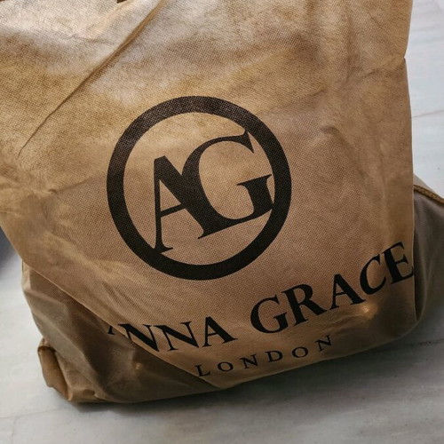 Anna Grace leather handbag new, burgundy