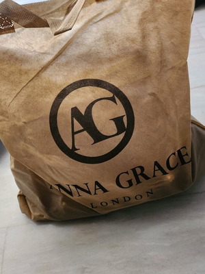 Anna Grace leather handbag new, burgundy