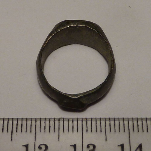 Old Revival Bronze Ring with Decoration used