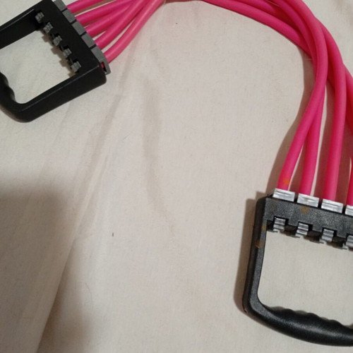 Elastic Chest Expander with Pink Bands like new