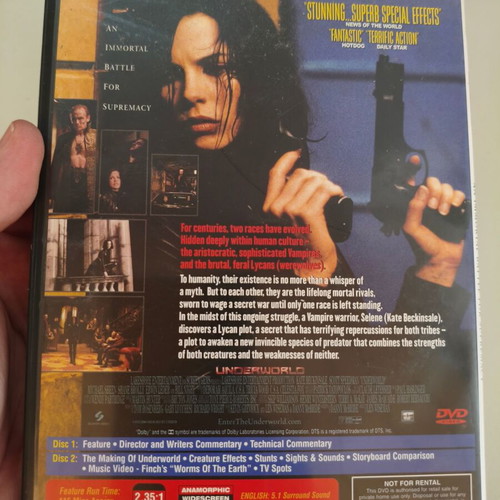 Underworld 2 Disc Set Special Edition DVD like new