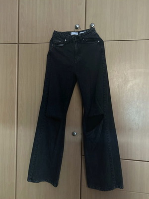 Dark grey wide leg jeans Bershka size XS new
