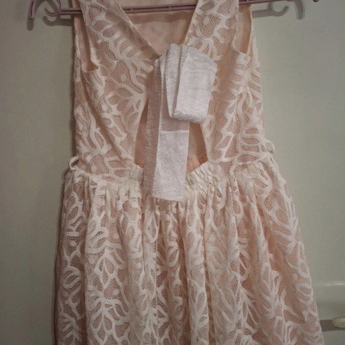 Vivian pink lace girls dress size 8 like new