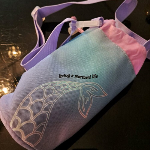 Water bottle holder with strap like new, mermaid design