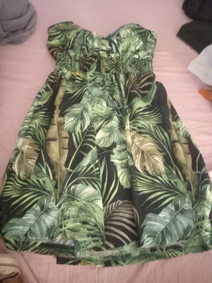 Summer dress with cups and high elasticity, new, one size