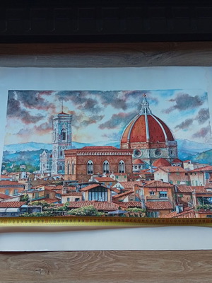 Florence Tuscany Italy painting by Mario Marco Mariano Ramazzotti used