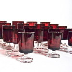 Stemmed glasses set 30 pieces Cavalier Ruby Red, new
