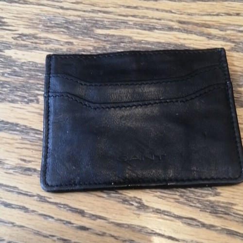 Gant leather card holder like new, black