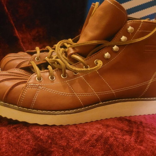 Adidas Super Star leather boots new, brown, size 46