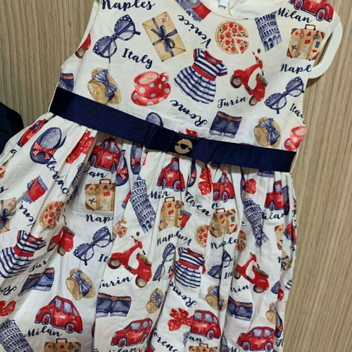 Mayoral dress and red windbreaker jacket set 12m 80cm like new