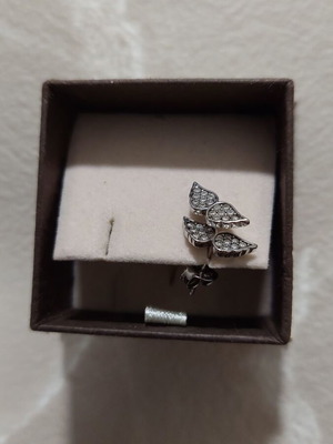 Silver 925 earrings with zirconia like new