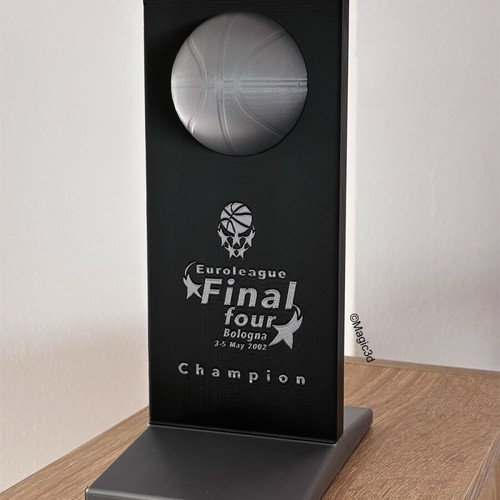 Κύπελλο Final Four 2002 Euroleague κατασκευασμένο με 3d εκτυπωτή