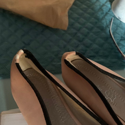 Vintage ballerinas used, beige, size 39