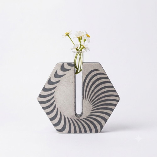 Hydroponic vase made of microcement new