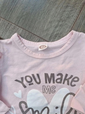 Baby set size 56/62 with pink top and Feetje leggings