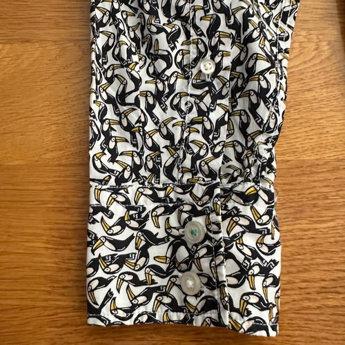 Hugo Boss Toucan Pattern Long Sleeve Shirt Like New, Size L